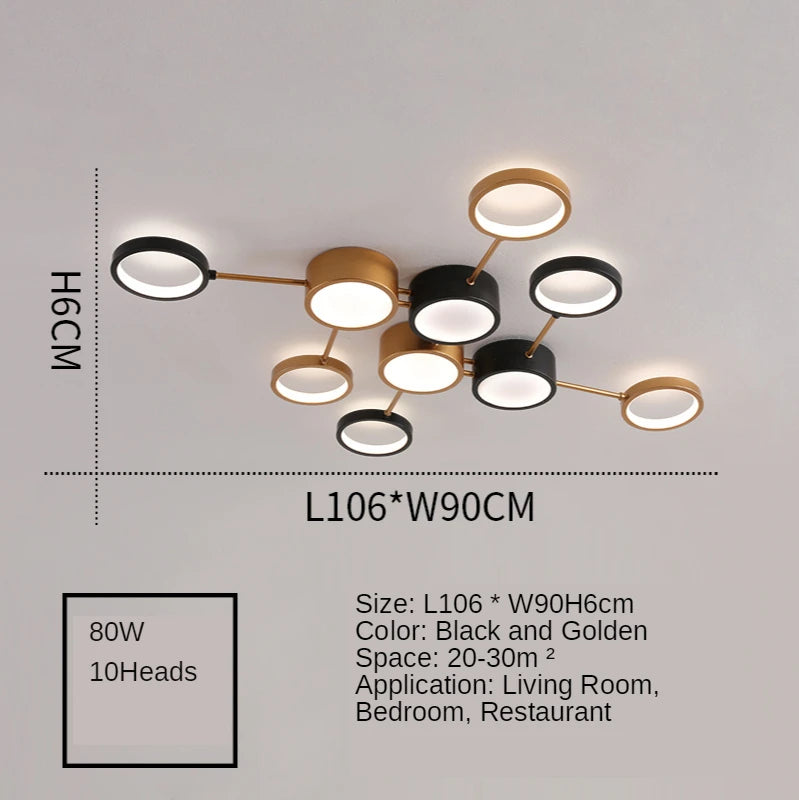 Simple modern chandelier geometric Personality Nordic art deco light Dining Room LED Clothing Store kids room chandelier