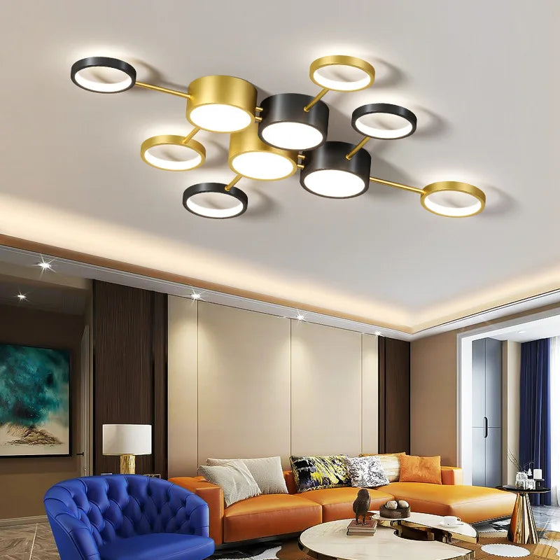 Simple modern chandelier geometric Personality Nordic art deco light Dining Room LED Clothing Store kids room chandelier