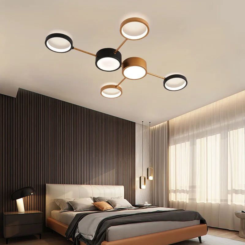 Simple modern chandelier geometric Personality Nordic art deco light Dining Room LED Clothing Store kids room chandelier