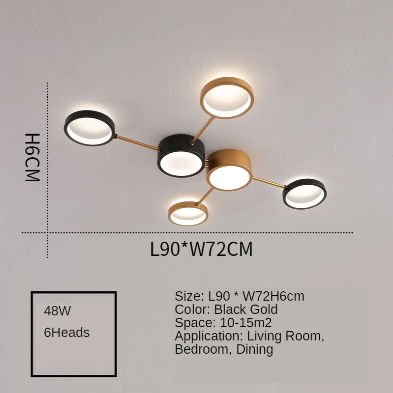 Simple modern chandelier geometric Personality Nordic art deco light Dining Room LED Clothing Store kids room chandelier