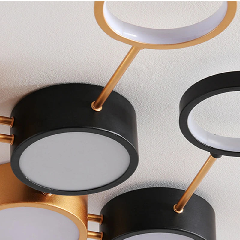 Simple modern chandelier geometric Personality Nordic art deco light Dining Room LED Clothing Store kids room chandelier
