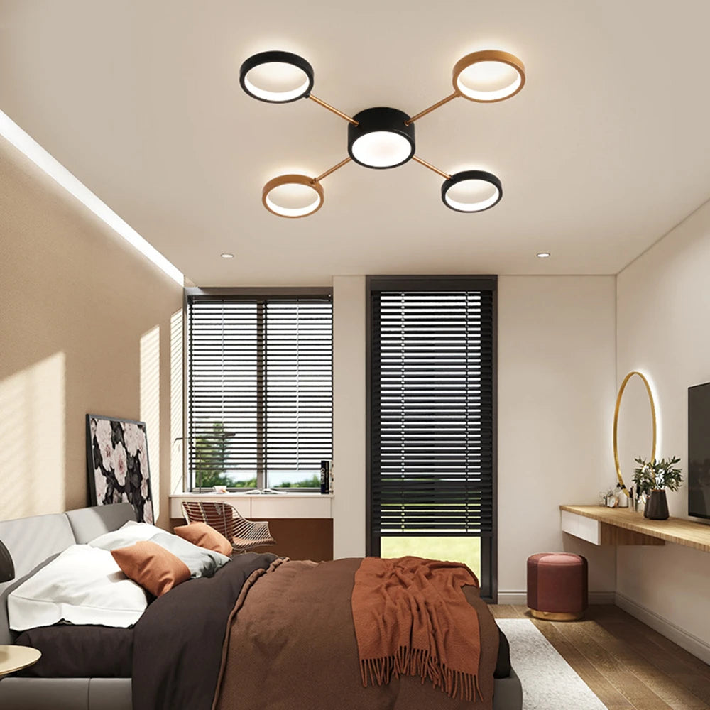 Simple modern chandelier geometric Personality Nordic art deco light Dining Room LED Clothing Store kids room chandelier