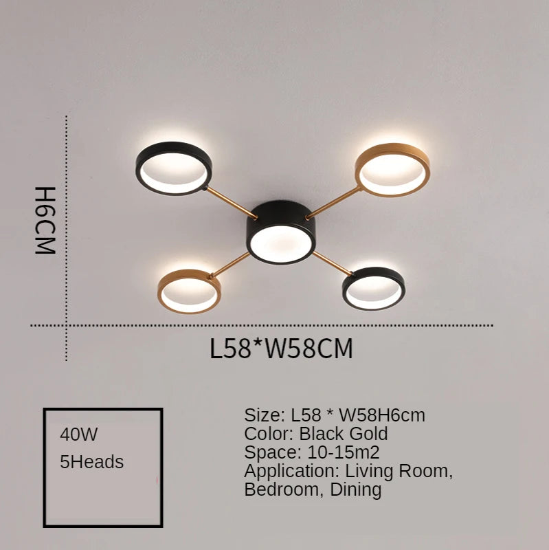 Simple modern chandelier geometric Personality Nordic art deco light Dining Room LED Clothing Store kids room chandelier