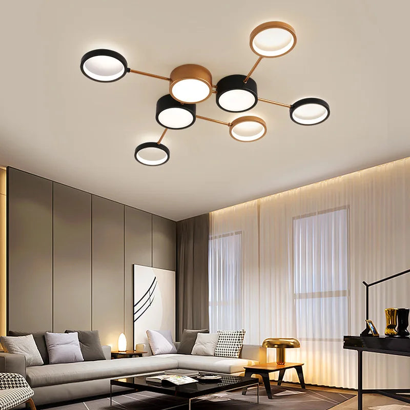 Simple modern chandelier geometric Personality Nordic art deco light Dining Room LED Clothing Store kids room chandelier