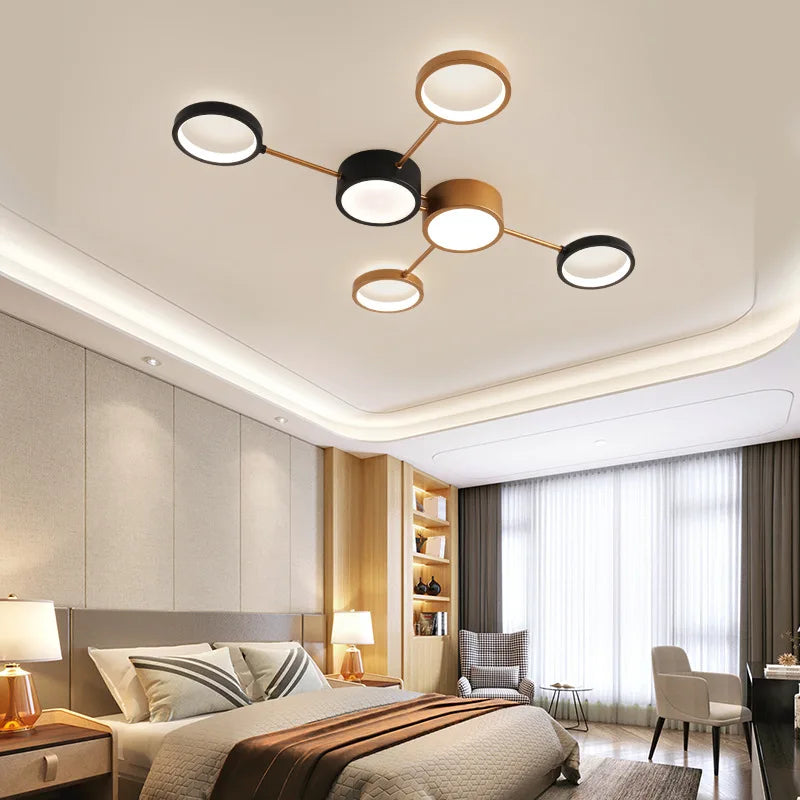 Simple modern chandelier geometric Personality Nordic art deco light Dining Room LED Clothing Store kids room chandelier