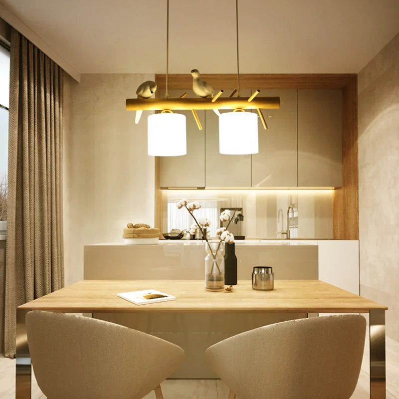 Modern Ceiling Chandelier For Dining Room Table Kitchen Island Little Birdie Pendant Lamps Suspension Design Lusters Luminaires