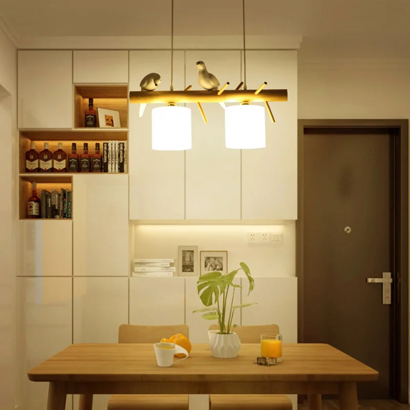 Modern Ceiling Chandelier For Dining Room Table Kitchen Island Little Birdie Pendant Lamps Suspension Design Lusters Luminaires