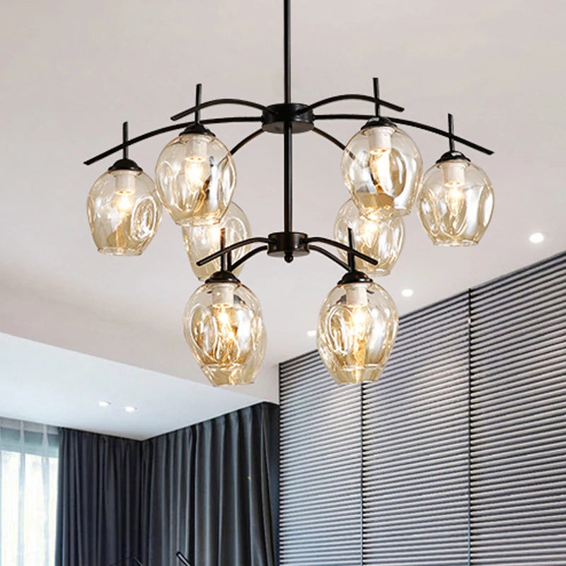Nordic Chandelier For Foyer Dining room Bar Kitchen Island hanging chandelier Art Decor glass bubble chandelier